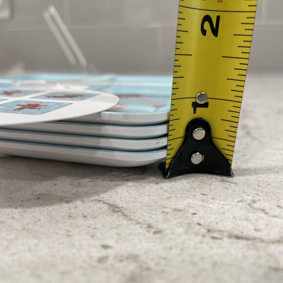 Set 4 GINGERBREAD COOKIE MAN 6” Christmas Assorted Appetizer Plates Melamine - Picture 7 of 7